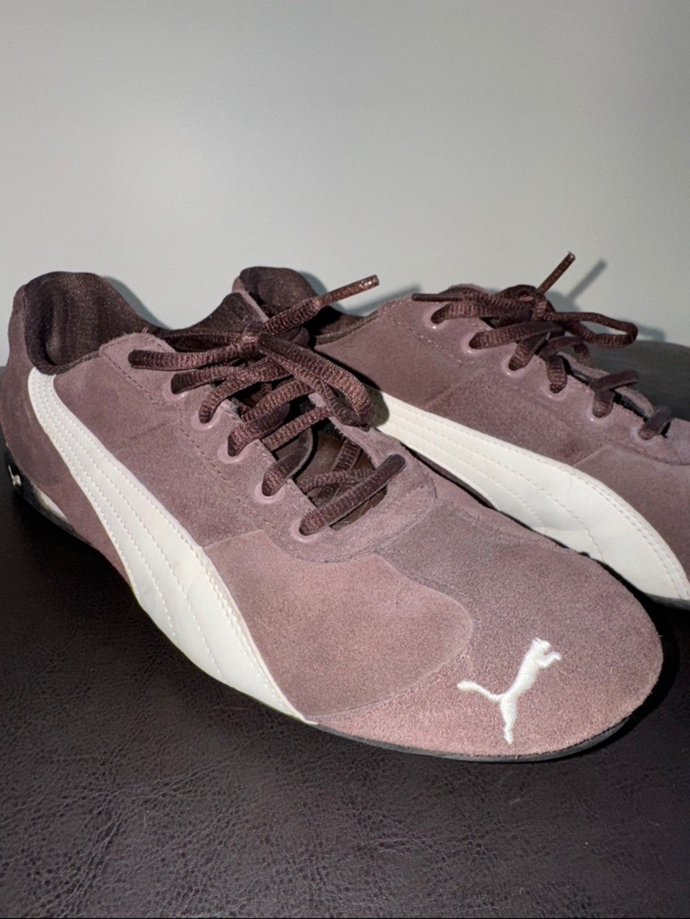 MAKE OFFER! Puma Brown Suede Sneakers with White Formstrip Men's 10.5US - Picture 11 of 11